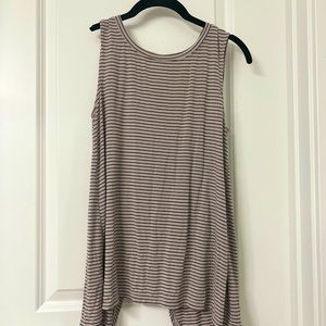 Cute open back striped Tank